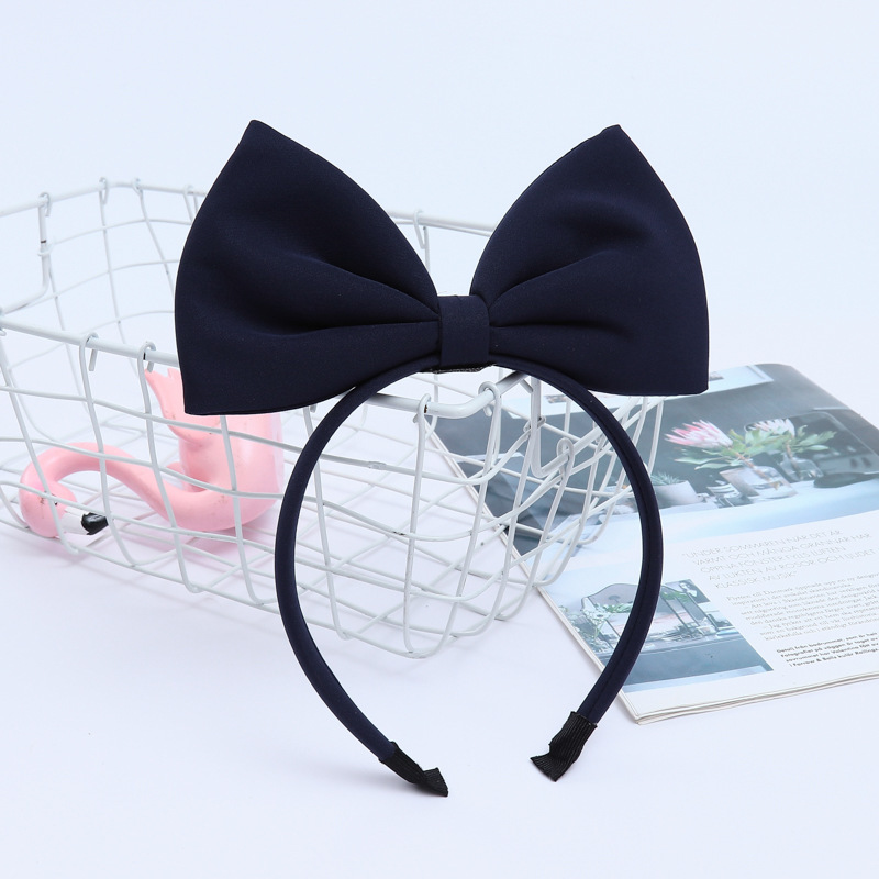 Cross-border cute princess bow tie hairband selling cute knitted fabric bow head band Children's Festival performance props wholesale