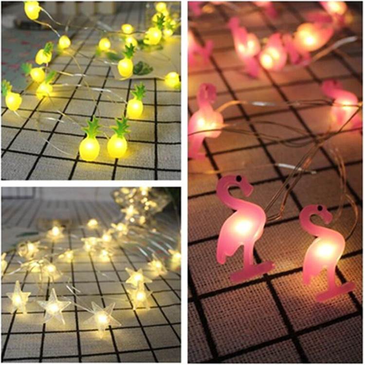 24 New Christmas Decorative Lantern Copper Wire Light String 20 Lights Santa Claus Snowman Elk Bell Tree Light String