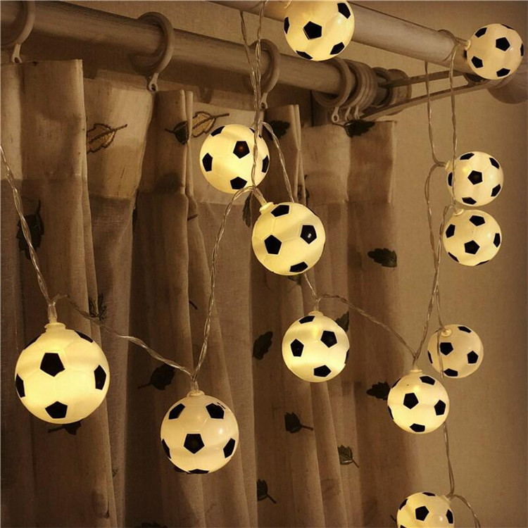 2022 Qatar World Cup Bar Theme Decorative Creative Football Decorative Light Small Lights Hanging LED String Light