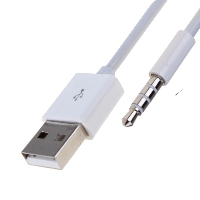 3.5 Revolution USB revolution Connection usb to 3.5mm audio clip line conversion line mp3 earphone charging 15cm