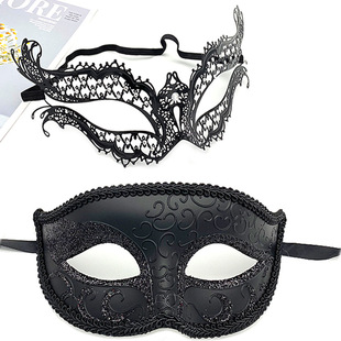 Venetian masquerade half face metal diamond iron mask men and women party cosplay eye mask Gold Pink women