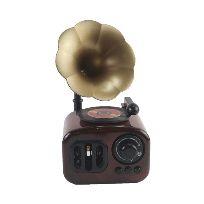 New Vintage Phonograph Music Box Ornaments Creative Gift Music Box Home Desktop Decoration Ornaments Gift
