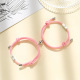 Milan rope sun and moon pink pair