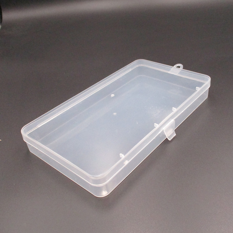 Transparent plastic pp empty box rectangular covered plastic box mobile phone parts box sample mask packaging storage box