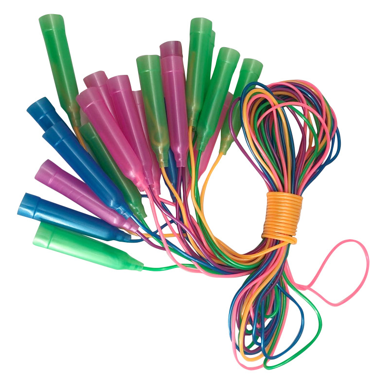 Wholesale colorful plastic skipping rope children student sports skipping rope plastic handle skipping rope student sporting goods