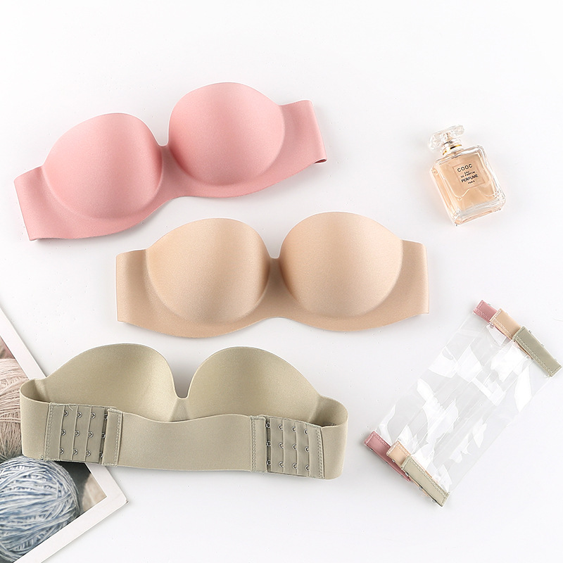Summer new product non-slip strapless invisible sexy bra wedding dress beautiful back and chest stickers sexy push-up comfortable underwear