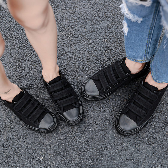 Spring 2020 New Velcro Platform Canvas Shoes Women's Korean-style All-match Women's Shoes Casual Sports Sneakers for Students Women