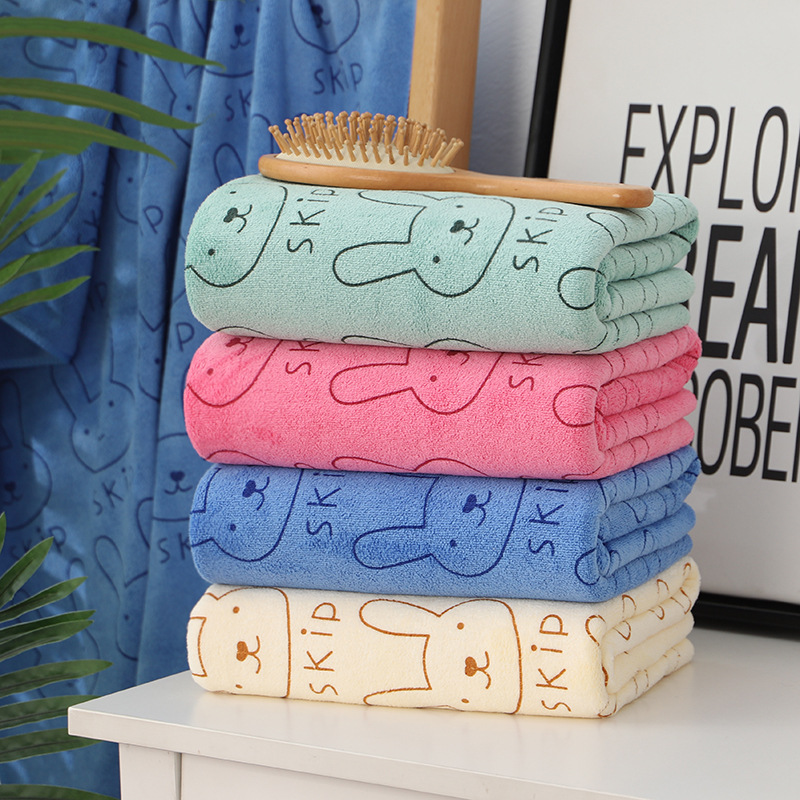 Dry hair towel bath towel factory thickened absorbent gift embroidered LOGO microfiber bath towel