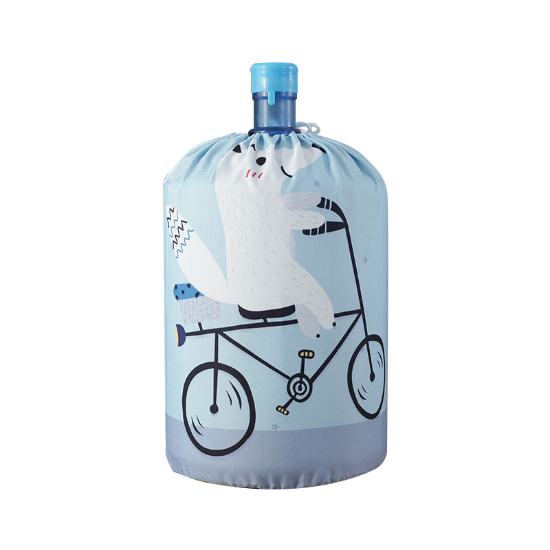 Korean version of small fresh elastic open drinking water machine barrel cover drinking water cover fabric lace dust cover a generation of hair