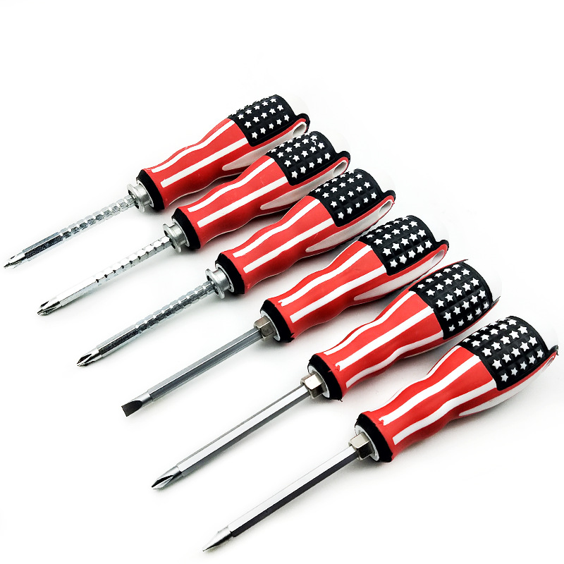 Factory wholesale one-word Phillips dual-purpose screwdriver strong magnetic force dual-purpose set screwdriver hot selling hardware tools