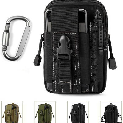 Tactical Camouflage Waist Bag Outdoor Multifunctional Sports Running Bag Men's Waterproof Mobile Phone Bag Camping Riding Waist Bag