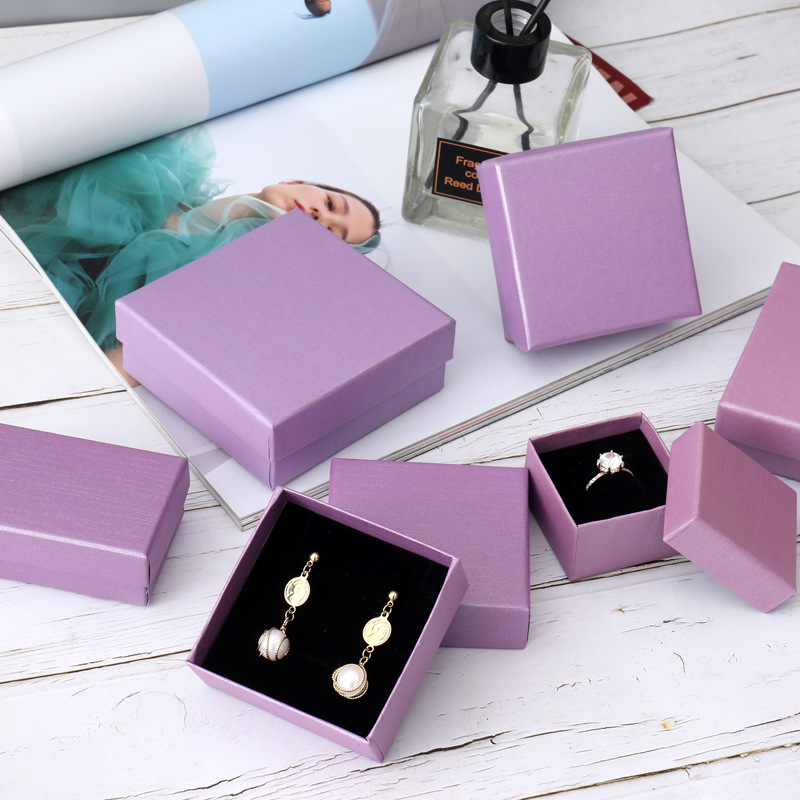 Pearlescent Lenny Pink and Purple Creative Jewelry Box Ring Watch Box Bracelet Box Jewelry Packaging Box Paper Box