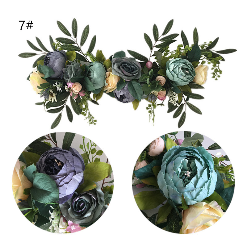 Artificial flower peony lintel wreath mirror front flower welcome card flower door ornaments wall ornaments wedding wedding cross-border supply