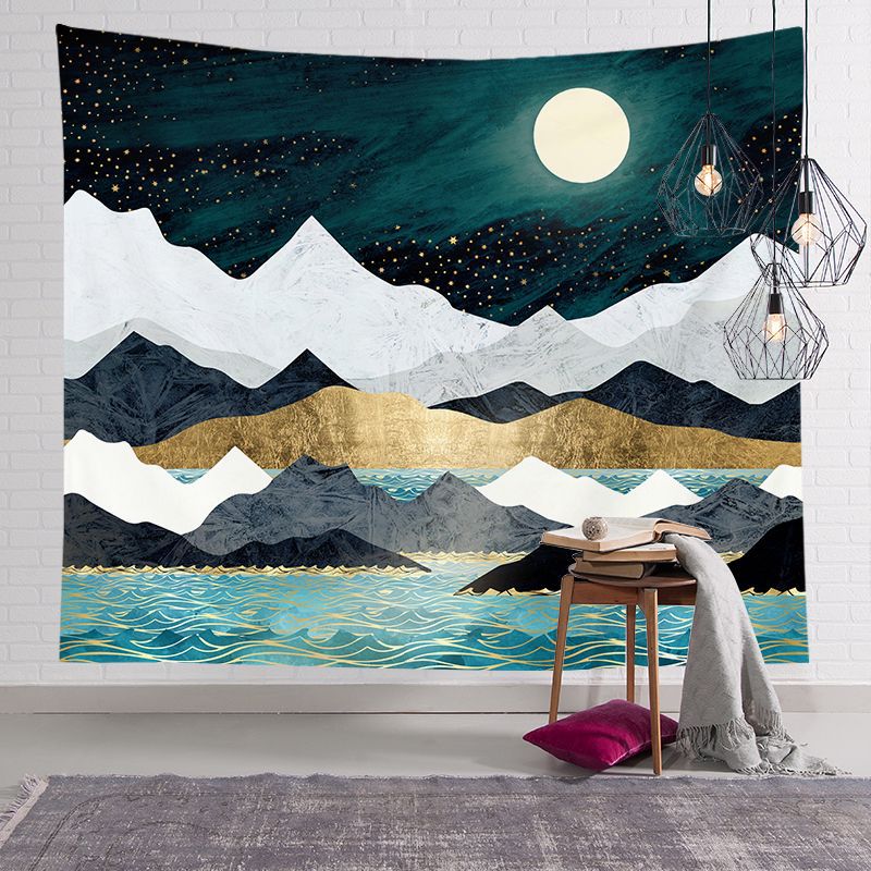 Luang Jinshan Hanging Cloth Bedroom Decorative Cloth Internet Popular Live Background Wall Cloth Room Layout Bedside Tapestry Cross-border Home