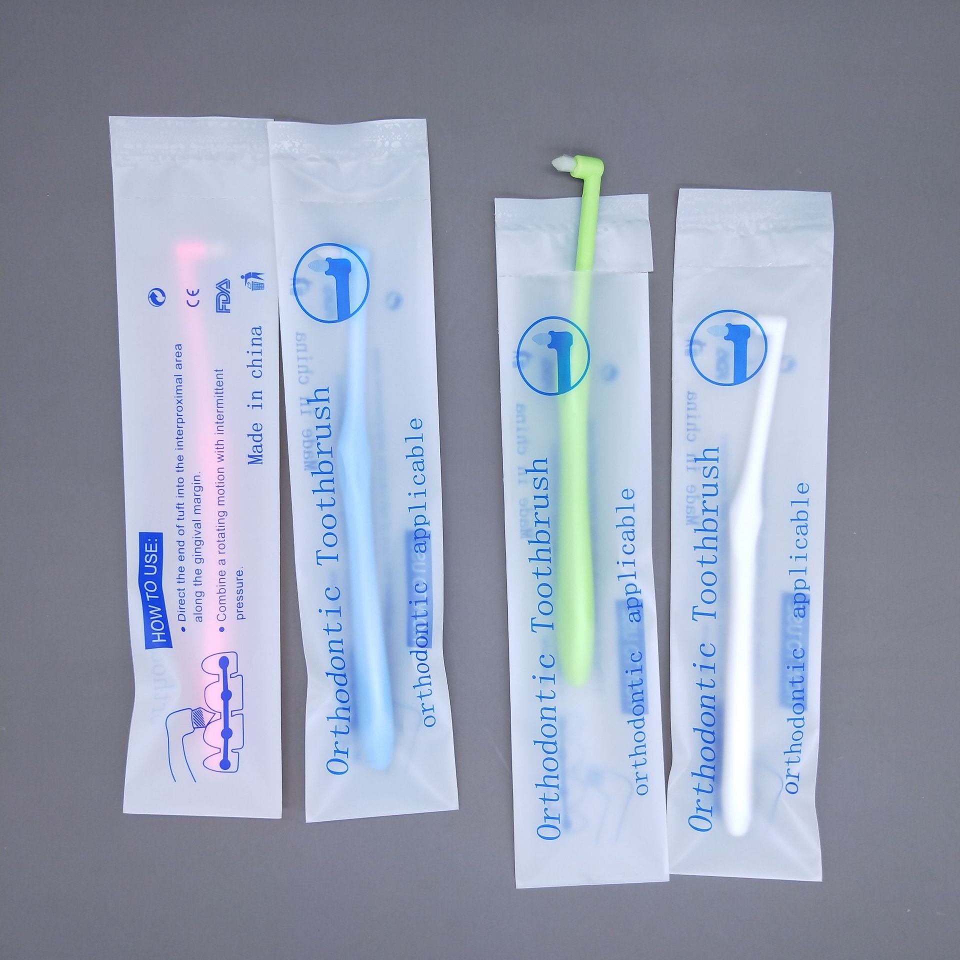 Oral Single Beam Orthodontic Toothbrush Adult Orthodontic Suitable for Teeth Braces Wisdom Teeth Soft Hair Toothbrush Pet Toothbrush