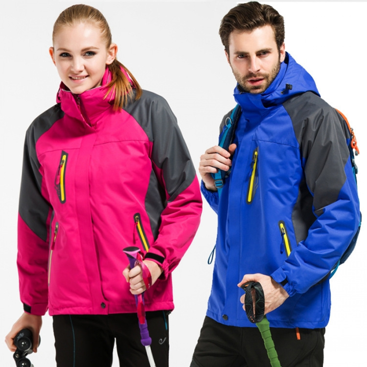 Autumn and Winter Outdoor Rush Clothes for Men and Women Three-in-One Removable Fleece-Lined Thickened Mountaineering Suit Windbreaker Work Clothes