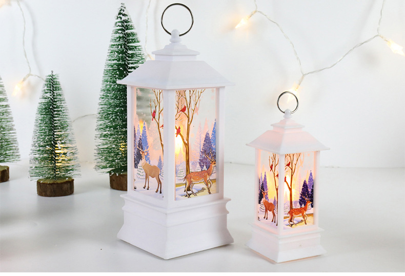 Christmas wind lamp Candlestick lamp night light for the elderly snowman decoration night light desktop ornaments Christmas decorations_voghion.com