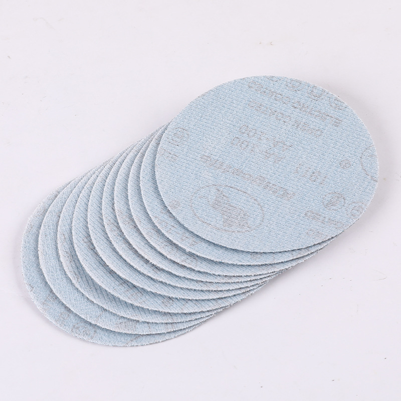 5-inch Golden Bull Round Disc Self-adhesive Flocking White Dry Grinding Back Velvet Sandpaper 23479 Pneumatic Polishing Sanding Sheet Sandpaper