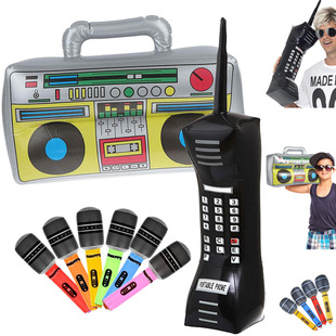 Amazon Wholesale Inflatable Mobile Phone Children's Simulation Phone Radio Microphone Model Toys
