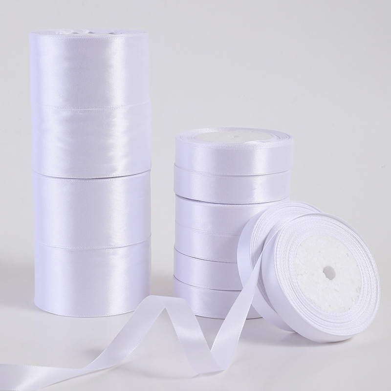 3.8cm Wide Pure White Bleached Color Ribbon Baking Gift Box Ribbon Floral Packaging Ribbon Bow DIY Ribbon