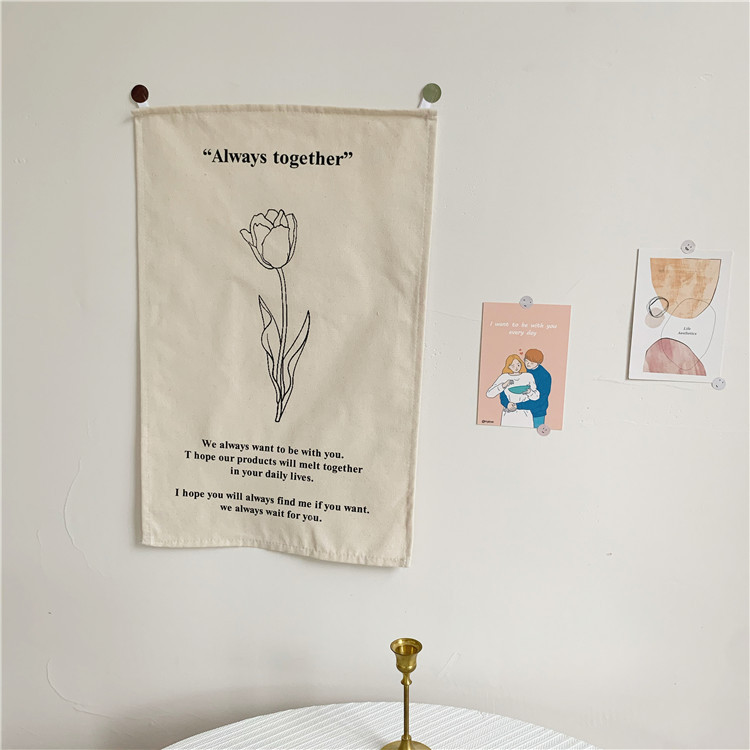 ins Korean style Tulip hanging cloth simple chic napkin background cloth