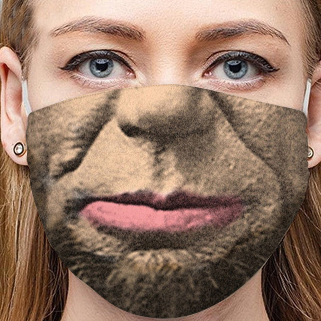 3D printing mask manufacturers cross-border foreign trade personalized cotton masks funny expression dust-proof Amazon adult masks