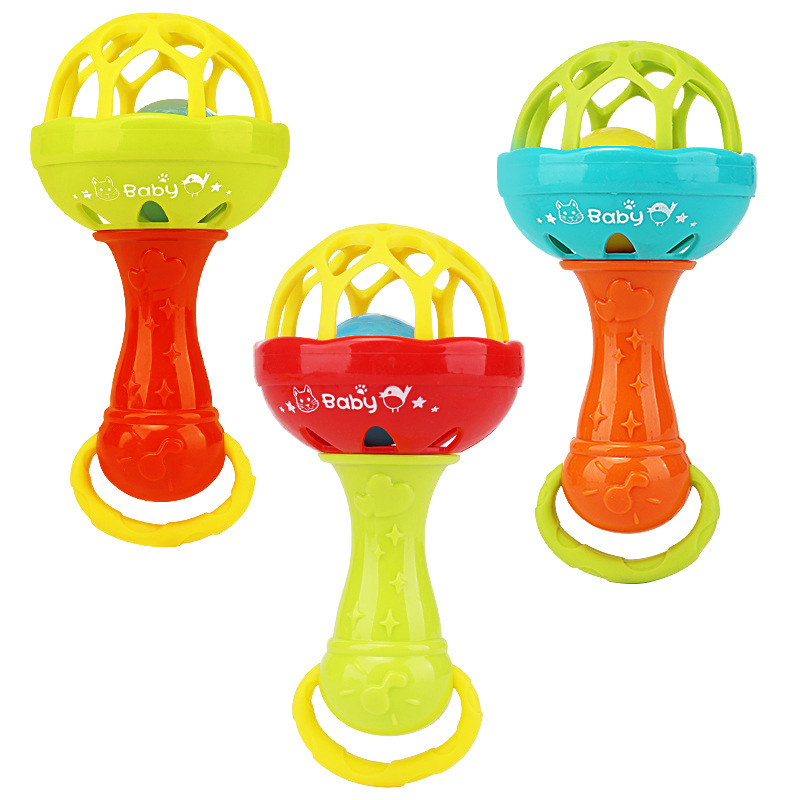 Baby Toy Soft Rubber Rattle Stick Baby Can Bite and Grab Silicone Baby Rattle Gift Gift