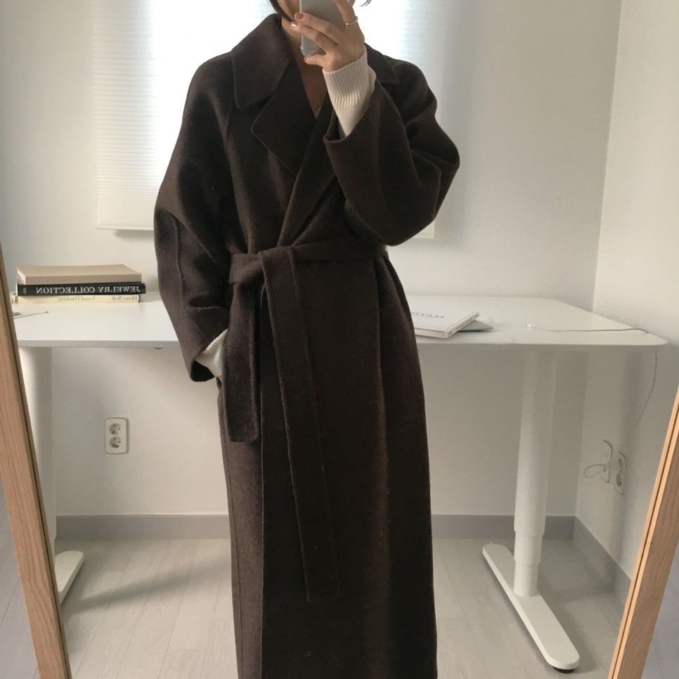 Doppelseitiger Kaschmirmantel für Damen 2023 Neuer kleiner mittellanger Herbst- und Wintermantel mit elegantem High-End-Wollmantel_voghion.com