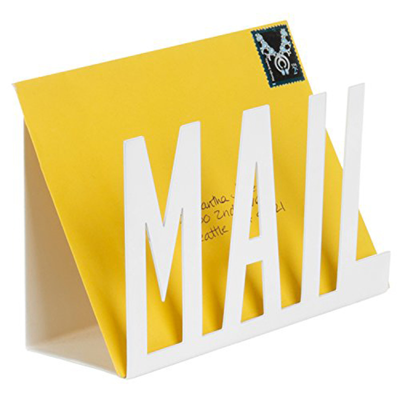 European and American MAIL stamp envelope storage rack iron desktop file storage rack black cross-border storage home