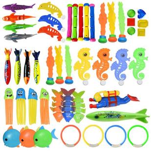 Cross Border Summer Diving Toy Kids Swimming Pool Water Toy Snorkeling Torpedo Diving Stick Gem Combination Set