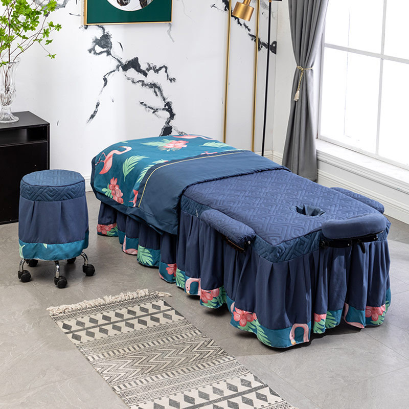新品ベッドカバー折りたたみ美容マッサージベッド専用4点セット理学療法鍼灸中医マッサージ入れ墨ベッド用ベッドカバー|undefined