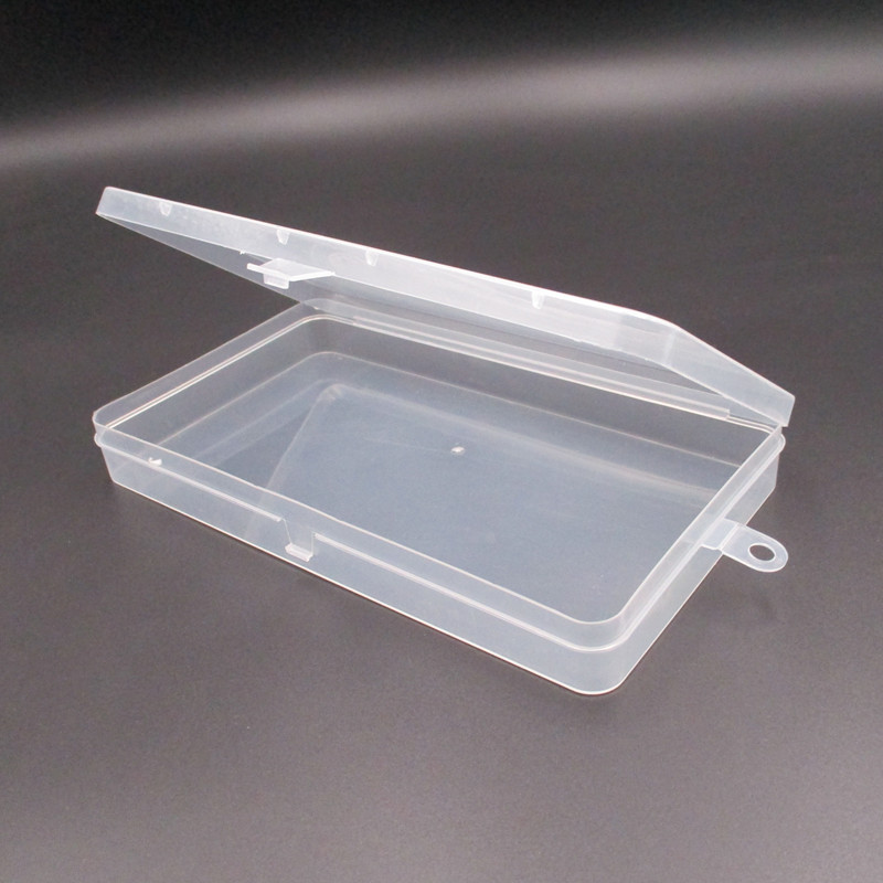 Transparent plastic pp empty box rectangular covered plastic box mobile phone parts box sample mask packaging storage box