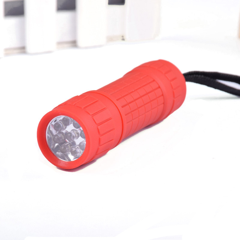 9LED пластиковый фонарик сухой батареи светодиодный мини подарок фонарик Портативный Открытый фонарик