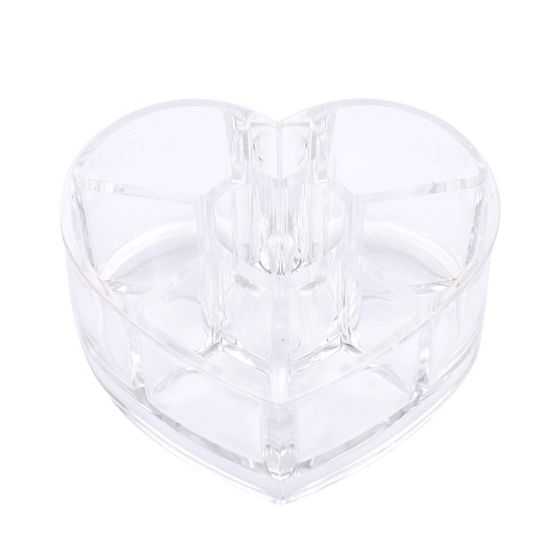 Mini Lipstick Rack Plum Blossom Transparent Makeup Tool Storage Box Heart-shaped Crystal Acrylic Makeup Box