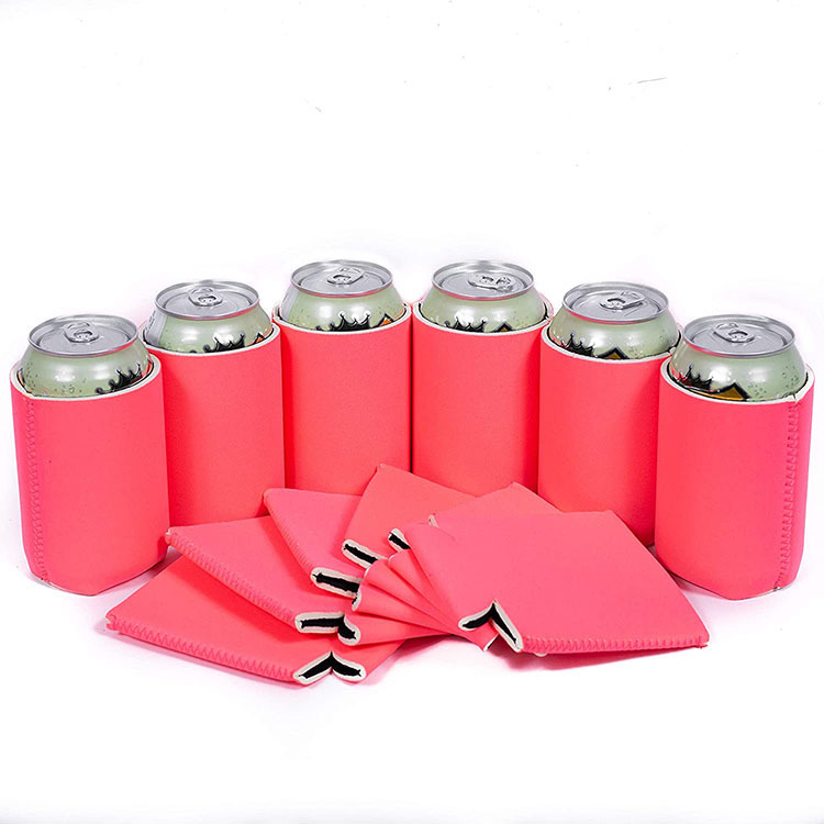 in stock Diving Material neoprene Sublimation Printing LOGO Beer Coke Cans with Bottom Folding Cup Set