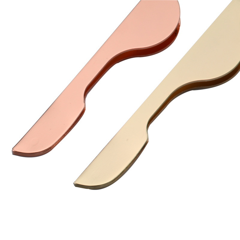 Imitation Gold Stainless Steel False Eyelash Auxiliary Rose Gold Eyelash Tweezers Grafting False Eyelash Curler Makeup Tool