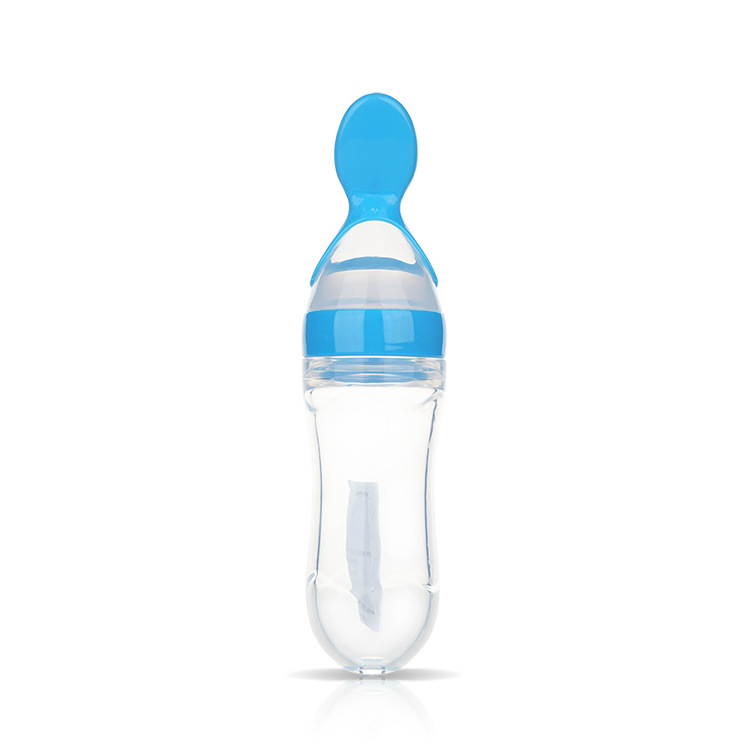 Baby rice paste bottle baby food bottle rice paste spoon newborn silicone bottle squeeze spoon rice paste feeder