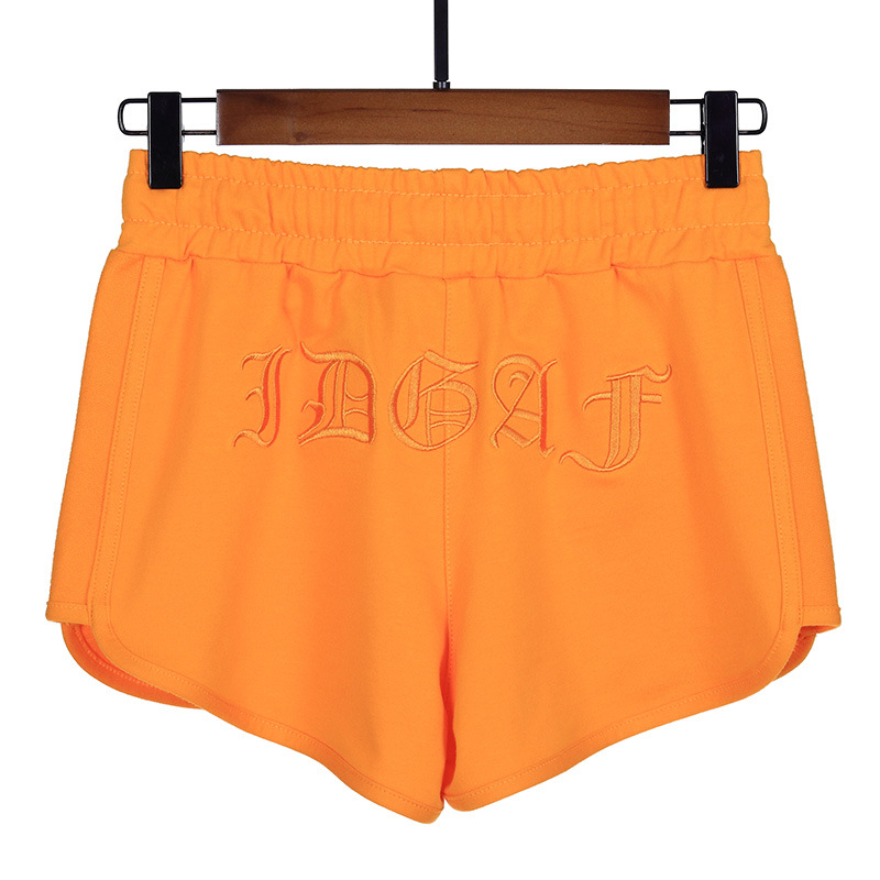 Cross-border Xinjiang Cotton Sports Leisure Embroidered Sports Shorts Women's Thin Hot Pants Home Running ins Internet Red Pants