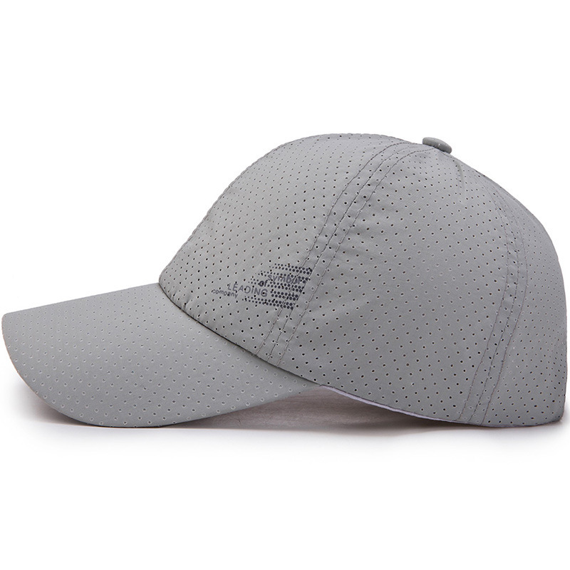 Quick-drying hat men's spring and summer outdoor sports breathable peaked cap Women's Korean-style simple perforated mesh baseball cap