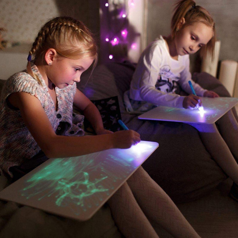 Draw With Light Fun children's luminous graffiti drawing board luminous drawing board fluorescent writing board