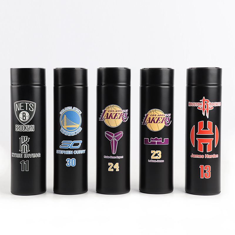 Intelligent temperature control vacuum cup Kobe James Curry Owen Durant fans commemorative stainless steel color water Cup