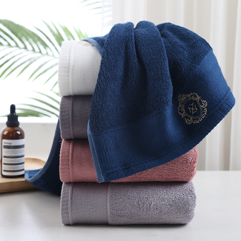 Thickened bamboo fiber towel hotel towel embroidery LOGO gift towel daily necessities towel a generation of hair