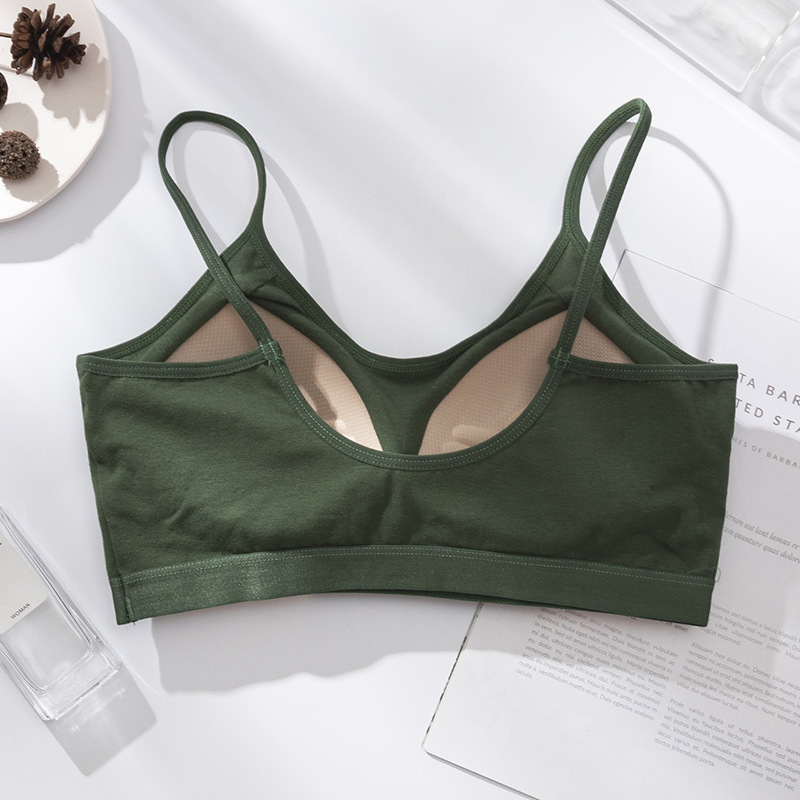 [Factory Outlet] Pure Cotton Integrated Pure Cotton Beauty Back Underwear Gathered Beauty Back Camisole Sports Wrap Tube Top
