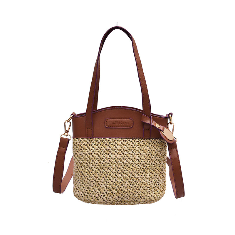 New small bag for women 2024 new trendy autumn Korean version versatile crossbody shoulder handbag bucket bag pp woven