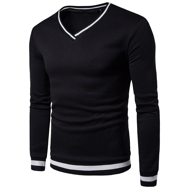 Foreign Trade wish Amazon cross-border Spring and Autumn black and white color matching Luokou casual sweater WY11