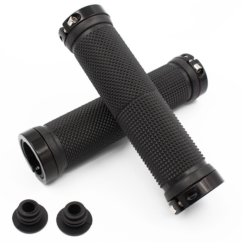 Bicycle Handle Set Mountain Bike Handle Aluminum Alloy Bilateral Locking Handle Set Dead Flying Bicycle Anti-slip Handle Rubber