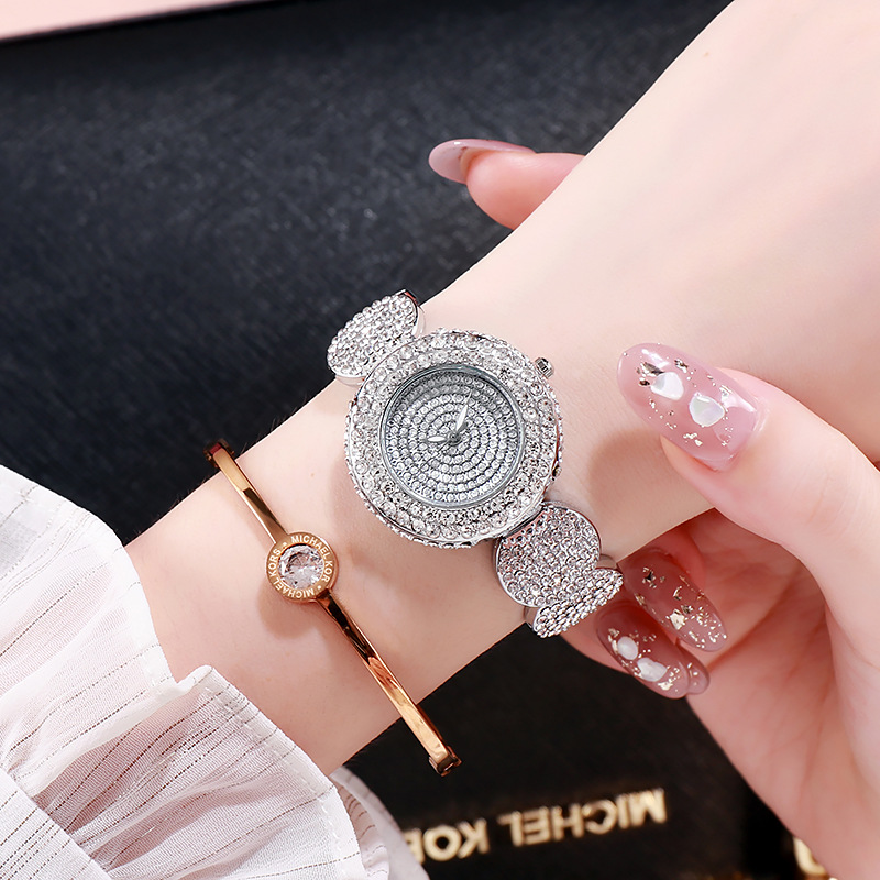 DZG new starry quartz watch fashion casual suit steel strap watch rhinestone alloy wrist watch women's watch