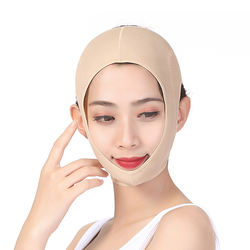 Face lifting bandage v face mask facial massager double chin tool instrument masseter muscle v face artifact card