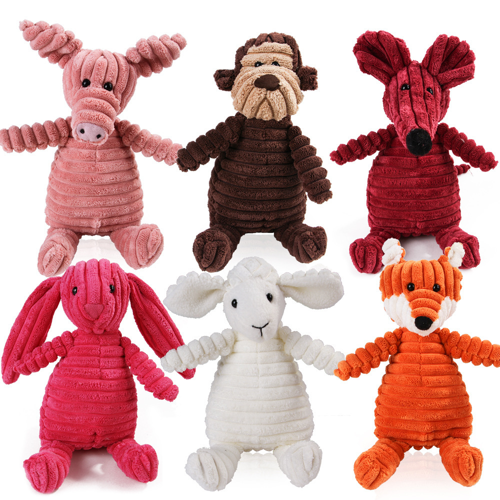 Amazon New Pet Dog Dog Toy Method Dou Molar Teeth Vent Training Corduroy Monkey Sound Plush Toy