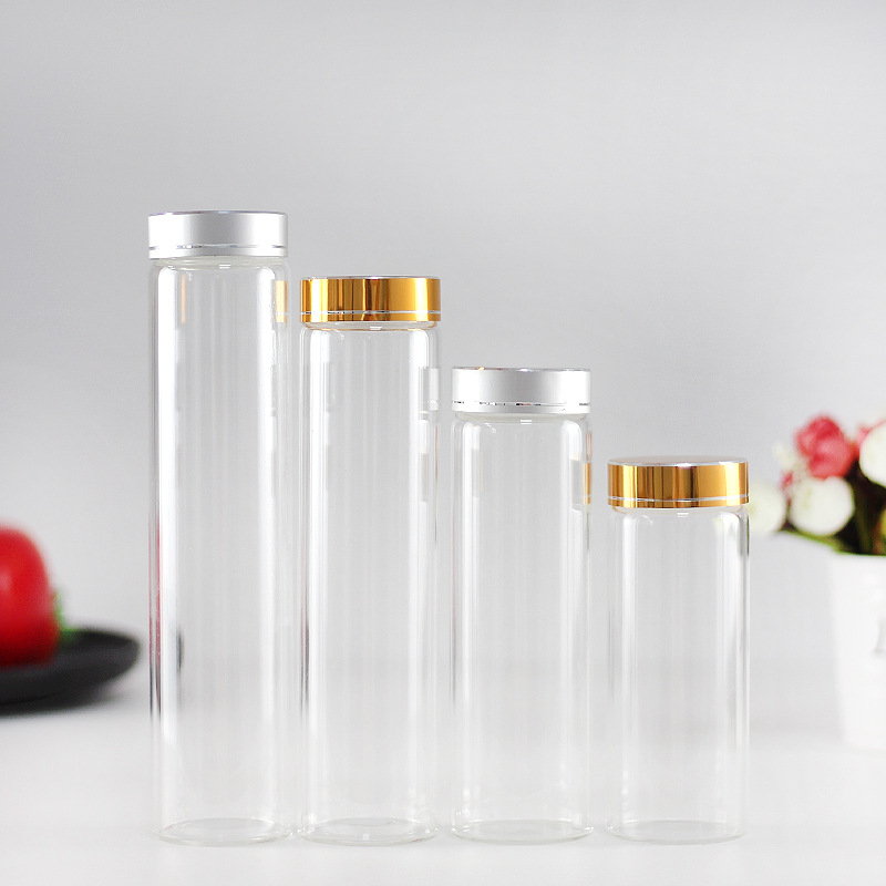 47mm diameter Bird's Nest bottle scented tea packaging bottle borosilicate glass bottle candy bottle Cordyceps capsule bottle